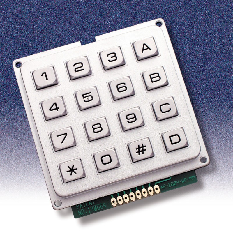 Клавіатура металева AK-1604-N-SSB-WP-MM