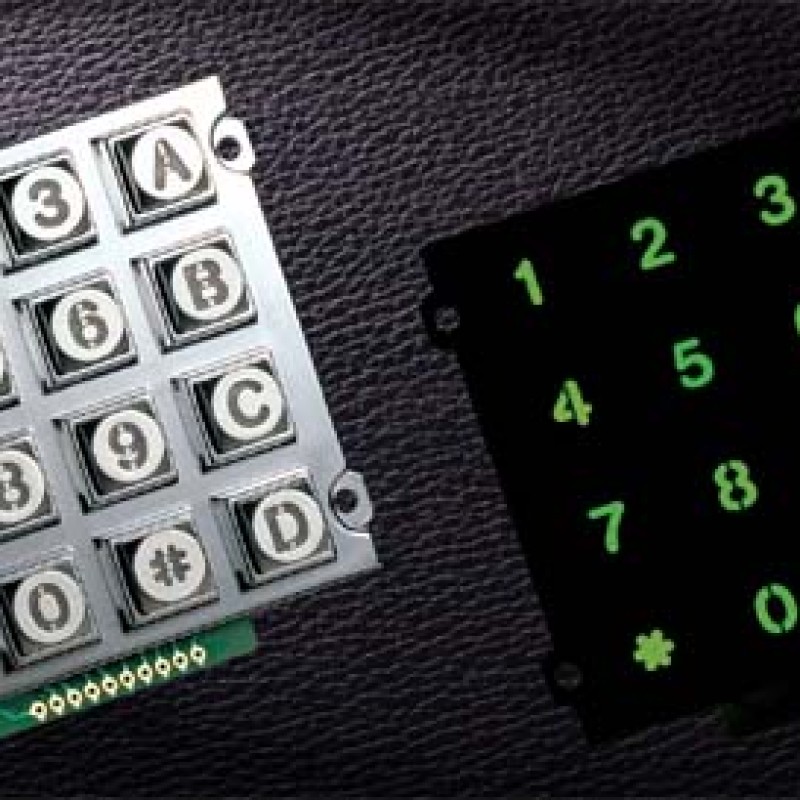 Клавіатура металева з підсвіткою AK-1607-N-SSL-WP-MM