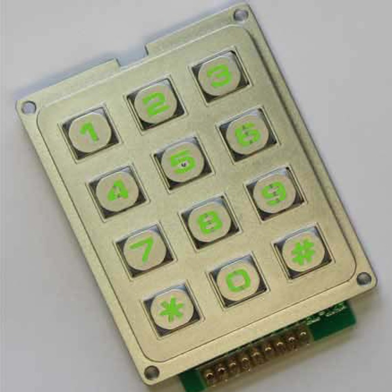 Клавіатура металева з підсвіткою AK-304-N-SSL-WP-MM