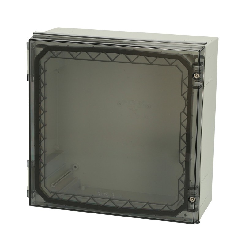 Hinged polycarbonate enclosure with transparent cover NEO PC 323215 T