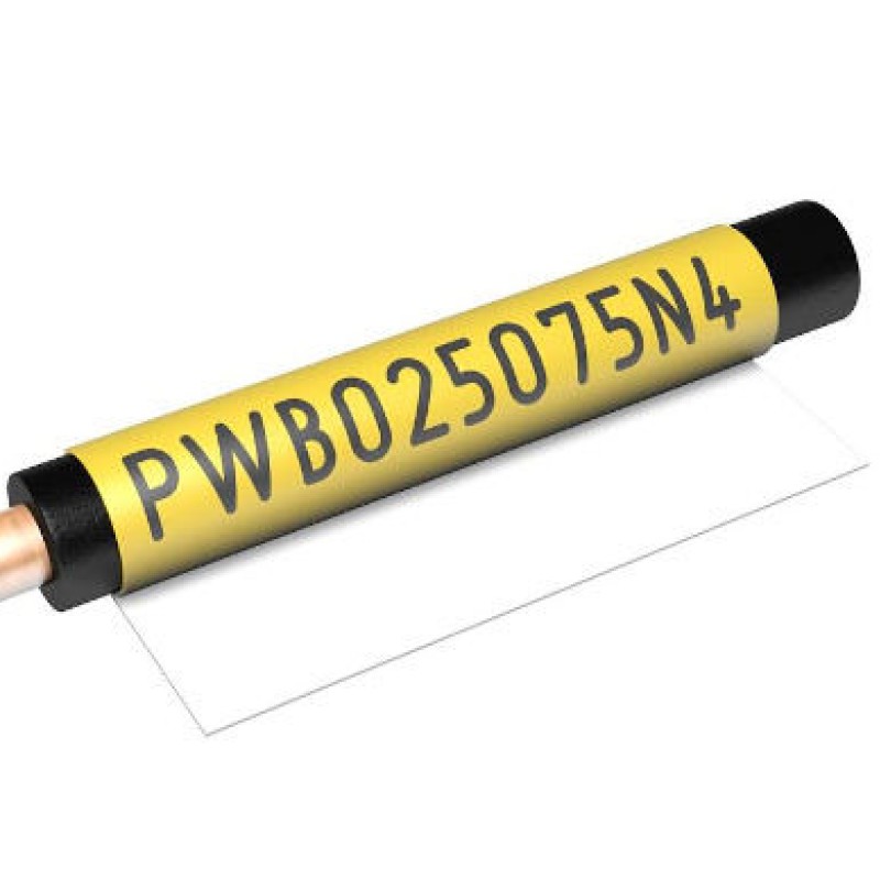 PWB42037 - Самоламінуючі наліпки типу PWB з поліестеру (25х25)х75 мм жовтого кольору (60 шт/блокнот)
