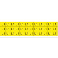 PLC013013A40.L1 - PLC ACRYLIC CARD: 13x13 mm YELLOW/ BLACK: L1 (540 pcs)