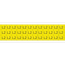 PLC013013A40.L2 - PLC ACRYLIC CARD: 13x13 mm YELLOW/ BLACK: L2 (540 pcs)