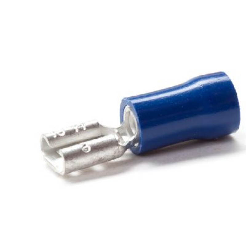 PEM-BF50/08/VR - INSULATED SOCKET 1.5 - 2.5 mm2 / 4.8 x 0.8 mm BLUE (100 pcs.)