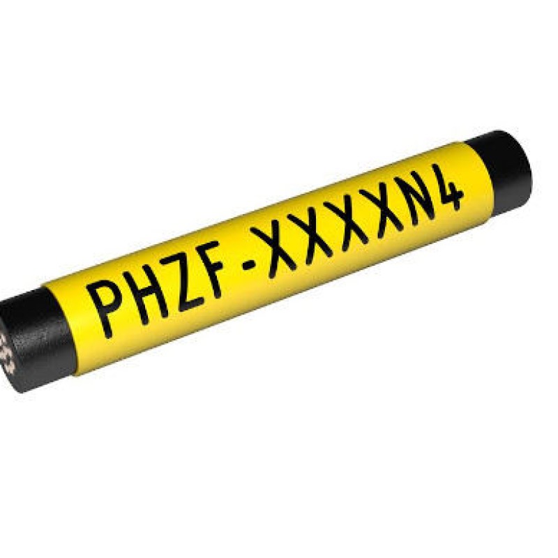 PHZF20032DN4 - Термоусаджувальна трубка безгалогенова типу PHZF (плоска в розрізі) D=3,2 мм/1,6 мм жовтого кольору (25 м)