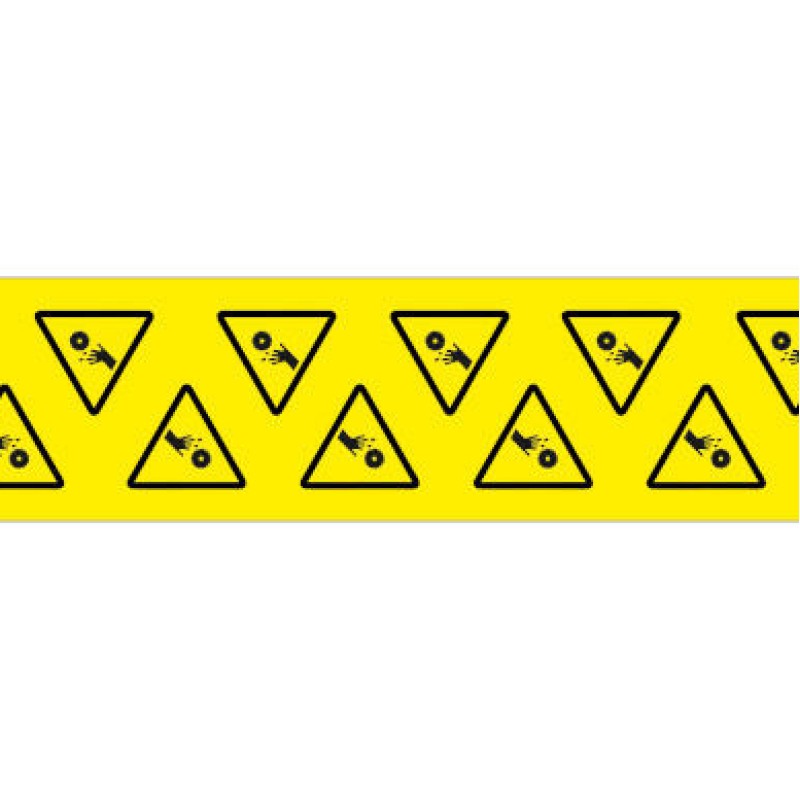PLC025025A40.RBS - Набір наліпок акрилових типу PLC розміром 25х25х25 мм на листах жовтого кольору з символами "знак токарного леза" (140 шт)