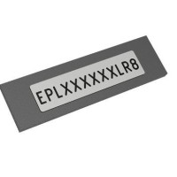 EPL027125LR8 - Наліпки типу EPL (27 x 12,5 mm) для зовнішнього застосування, сріблястого кольору (2000 шт/бухта)