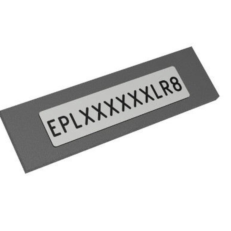 EPL060030LR8 - Наліпки типу EPL (60 x 30 mm) для зовнішнього застосування, сріблястого кольору (500 шт/бухта)