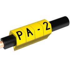PA-20004PG40.0X - Набір маркерів типу РА-2 (2,5 - 16,0 мм2) від 0-9 (250 шт), жовтого кольору