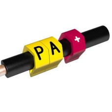 PA-02003AV29.+ - Маркувальна бірка типу РА-02 (0,2 - 1,5 мм2), червоного кольору, напис "+" (200 шт/пак)