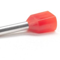 PEM-TCEF110F - TUBE CONNECTIONS DOUBLE INSULATED 2 x 1mm2 x 10mm RED (100 pcs.)