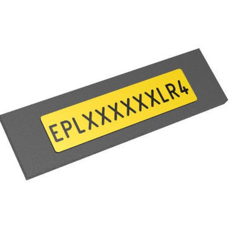 EPL100050LR4 - Наліпки типу EPL (100 x 50 mm) для зовнішнього застосування, жовтого кольору (500 шт/бухта)