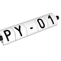 PY-01003AV90.0 - Маркувальна бірка типу РY-01 (0,2 - 0,7 мм2), білого кольору, напис "0" (200 шт/пак)