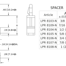 Розпірка для друкованої плати LPR810