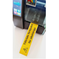 PLTC012000D4VP - PLTC VINYL LABEL WITH PERMANENT ADHESIVE 12 mm CONTINUOUS YELLOW (100 m)
