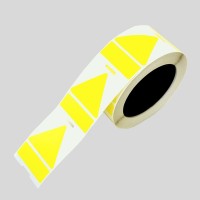 PLT5018050B4VM - PLT LABEL VINYL MATT. TRiangular 50x50x50 mm (50x18 mm) YELLOW (500 pcs.)