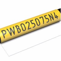 PWB42057 - Самоламінуючі наліпки типу PWB з поліестеру (25х25)х150 мм білого кольору (30 шт/блокнот)