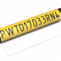 PWT3225093D4SM/3 - Самоламінуючі наліпки типу PWL (25х32)х93 мм жовтого кольору (1500 шт/котушка)