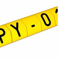 PY-01003AV90.0 - Маркувальна бірка типу РY-01 (0,2 - 0,7 мм2), білого кольору, напис "0" (200 шт/пак)