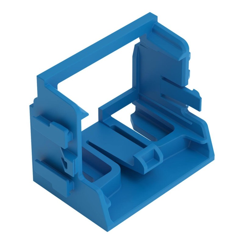 221-509/002-006 Mounting carrier; for 10-wire connectors; 221 Series - 4 mm²; for screw mounting; blue