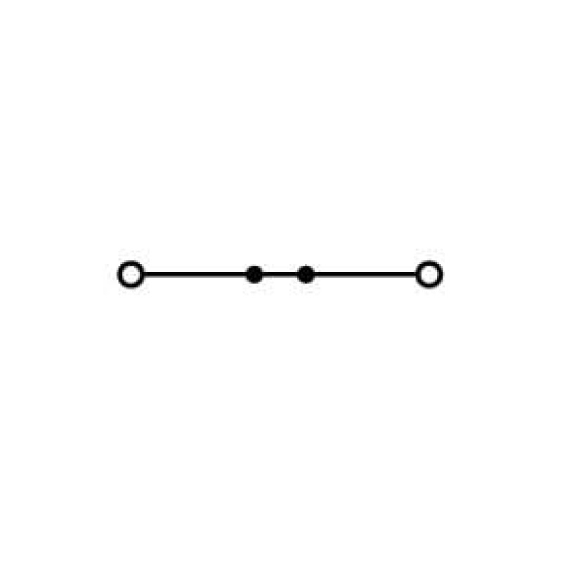 2000-1201 2-провідна прохідна клемна колодка; 1 мм²; для застосувань Ex e II; сірий