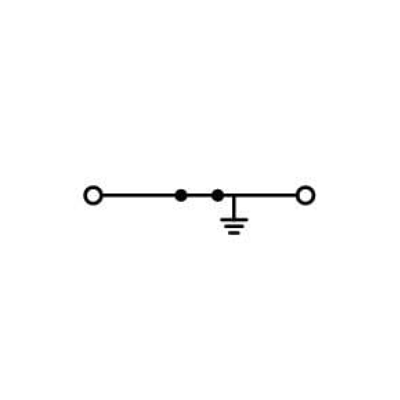 2000-1207 2-провідна клемна колодка заземлення; 1 мм²; для застосувань Ex e II; зелено-жовтий