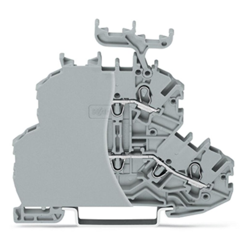 2000-2231/099-000 Double-deck terminal block;Through/through terminal block;with end plate;gray