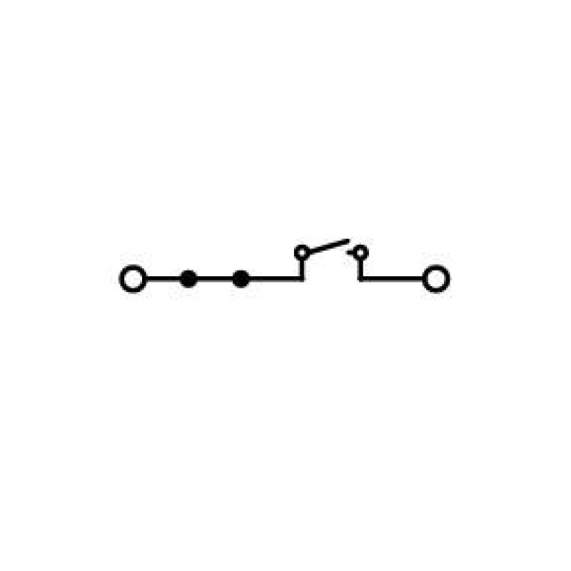 2002-1671 2-conductor disconnect/test terminal block;with test option;orange disconnect link;gray