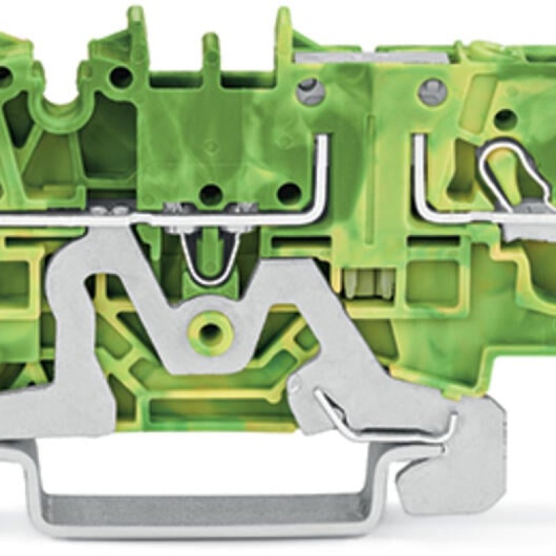 2002-1707 3-conductor ground terminal block;2.5 mm²;suitable for Ex e II applications;green-yellow