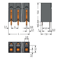2086-3122/997-604 THR PCB terminal block;push-button;1.5 mm²;black