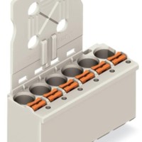 2092-1158/000-5000 1-conductor THT female connector straight; push-button; Push-in CAGE CLAMP®; 2.5 mm²; Pin spacing 5 mm; 8-pole; 1.4 mm Ø solder pin; Gripping plate; direct marking; 2,50 mm²; light gray
