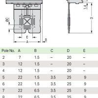 2092-1158/000-5000 1-conductor THT female connector straight; push-button; Push-in CAGE CLAMP®; 2.5 mm²; Pin spacing 5 mm; 8-pole; 1.4 mm Ø solder pin; Gripping plate; direct marking; 2,50 mm²; light gray