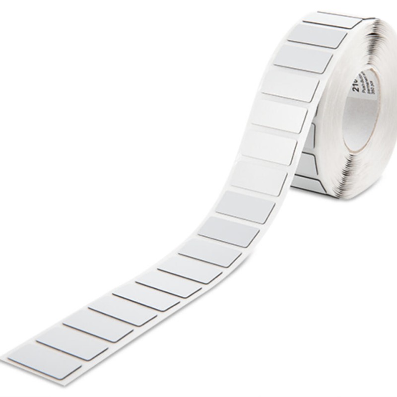 210-864 Push-button marker;for frames, to be snapped in or glued in place;27 x 18 mm;silver-colored