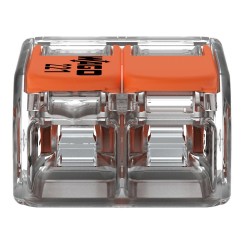 221-412 Splicing connector with levers;for all conductor types;max. 4 mm²;transparent
