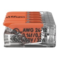 221-415 Splicing connector with levers;for all conductor types;max. 4 mm²;transparent