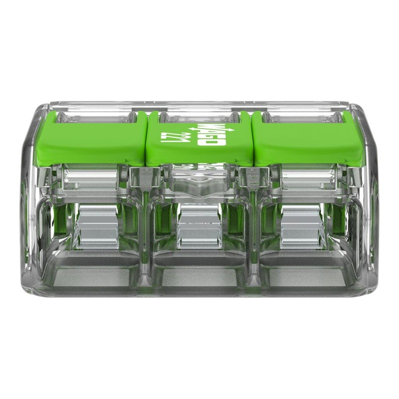 221-423/995-012 Splicing connector with levers;for all conductor types;max. 4 mm²;transparent, Blister pack