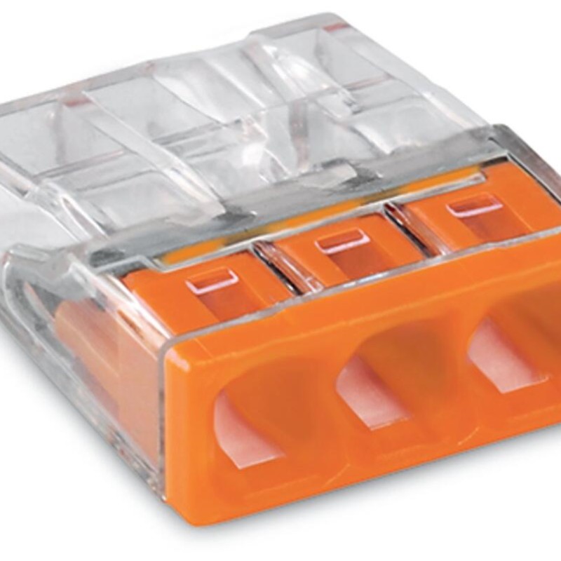 2273-203 З'єднувач PUSH WIRE® для зрощування; для монолітних провідників; макс. 2.5 мм²; прозорий