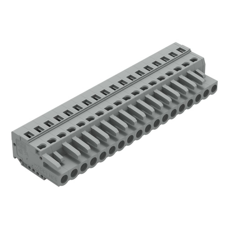231-118/026-000 1-conductor female connector;CAGE CLAMP®;2.5 mm²;gray