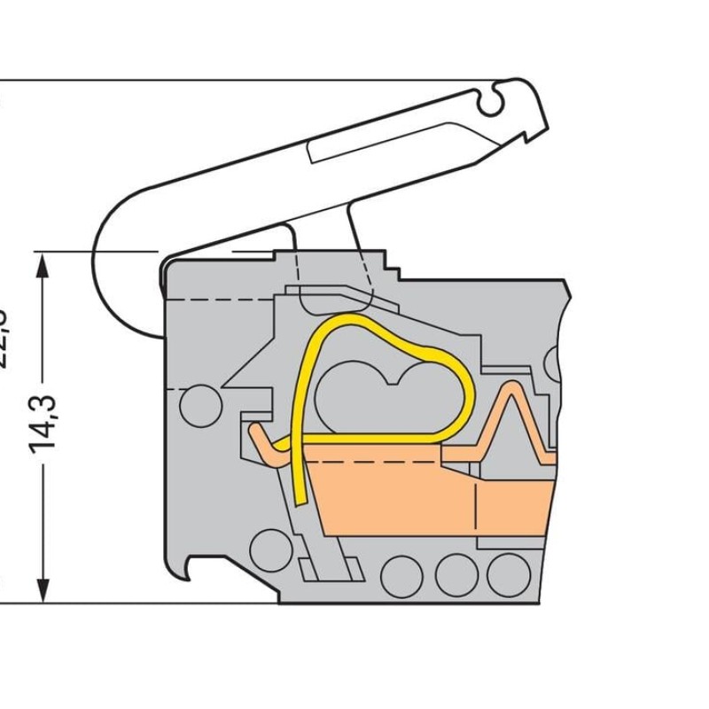 231-131 Operating tool;made of insulating material;1-way;white