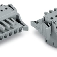 231-2113/037-000 2-провідний роз'єм-розетка; Push-in CAGE CLAMP®; 2.5 мм²; сірий