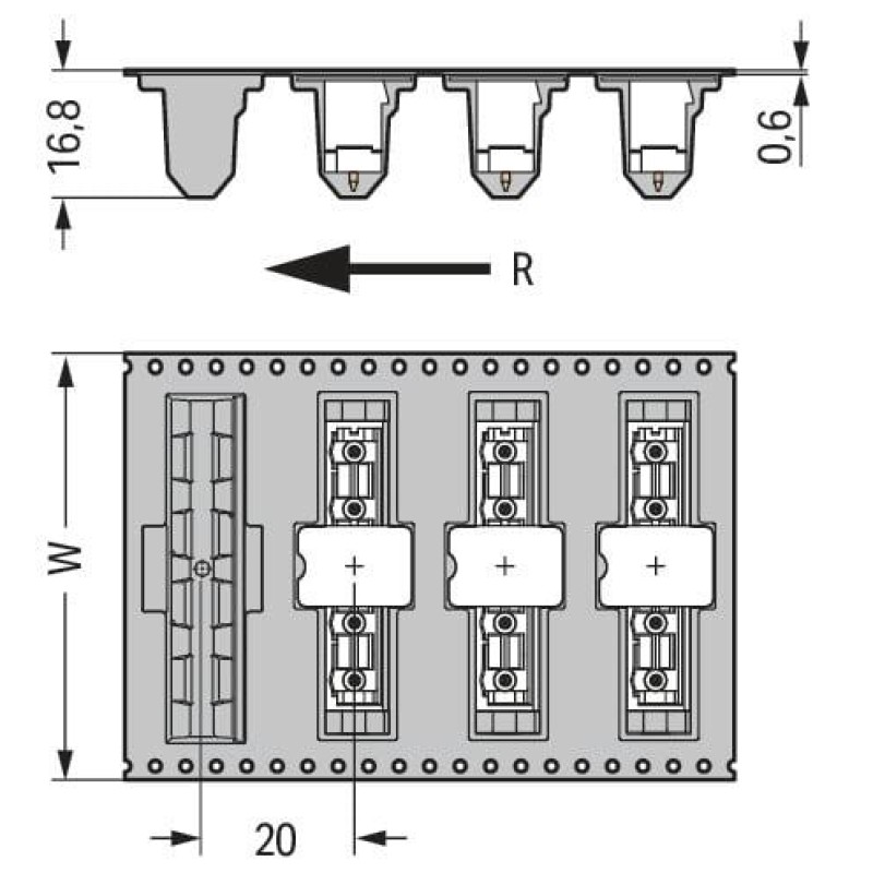 231-268/001-000/105-604/997-409 THR male header;1.2 x 1.2 mm solder pin;straight;black