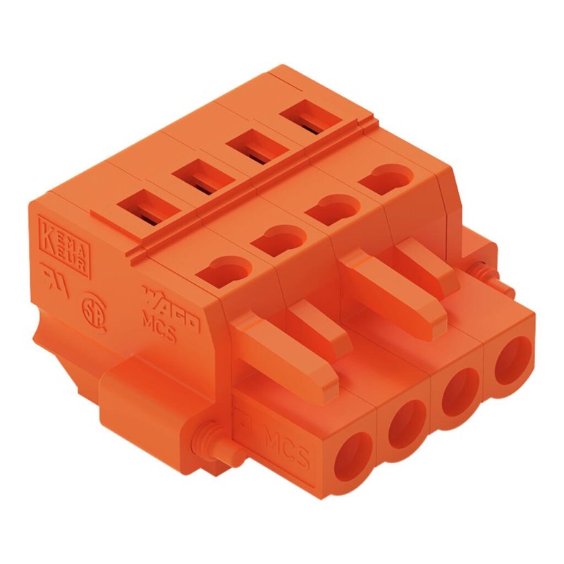 231-304/107-000 1-conductor female connector;CAGE CLAMP®;2.5 mm²;orange