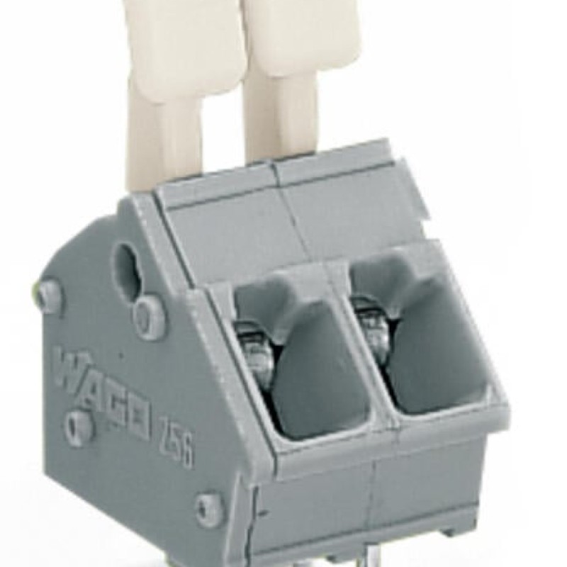 256-402/333-000 PCB terminal block;finger-operated levers;2.5 mm²;gray