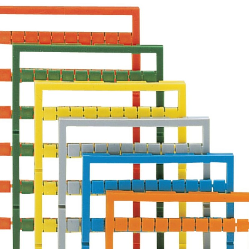 264-903/000-005 Маркувальна картка Mini-WSB; у вигляді картки; MARKED; 1, , 1, , 1, , 1, , 1, , 1; не розтягується; Горизонтальне маркування; тип на застібці; червоний
