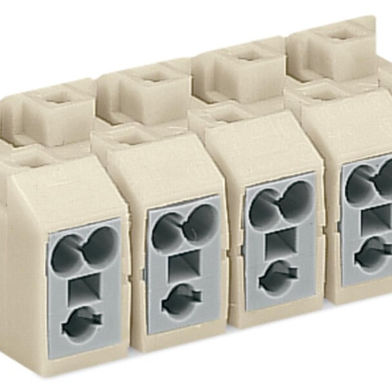 272-105/130-000 Power supply connector; without push-buttons; without snap-in mounting feet; without ground contact; 5-pole; 2,50 mm²; white