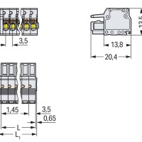 2734-114 1-conductor female connector;push-button;Push-in CAGE CLAMP®;light gray