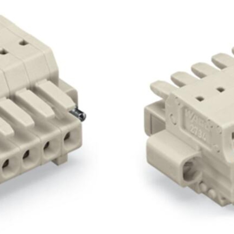 2734-114/107-000 1-conductor female connector;push-button;Push-in CAGE CLAMP®;light gray