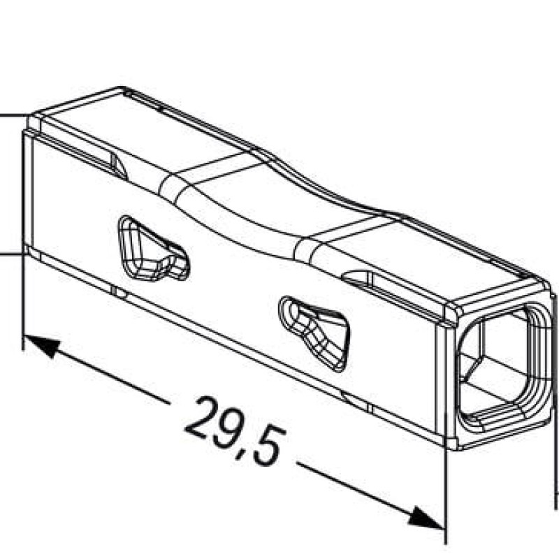 2773-2401 PUSH WIRE® Inline Splicing Connector;for solid and stranded conductors;max. 4 mm²;transparent
