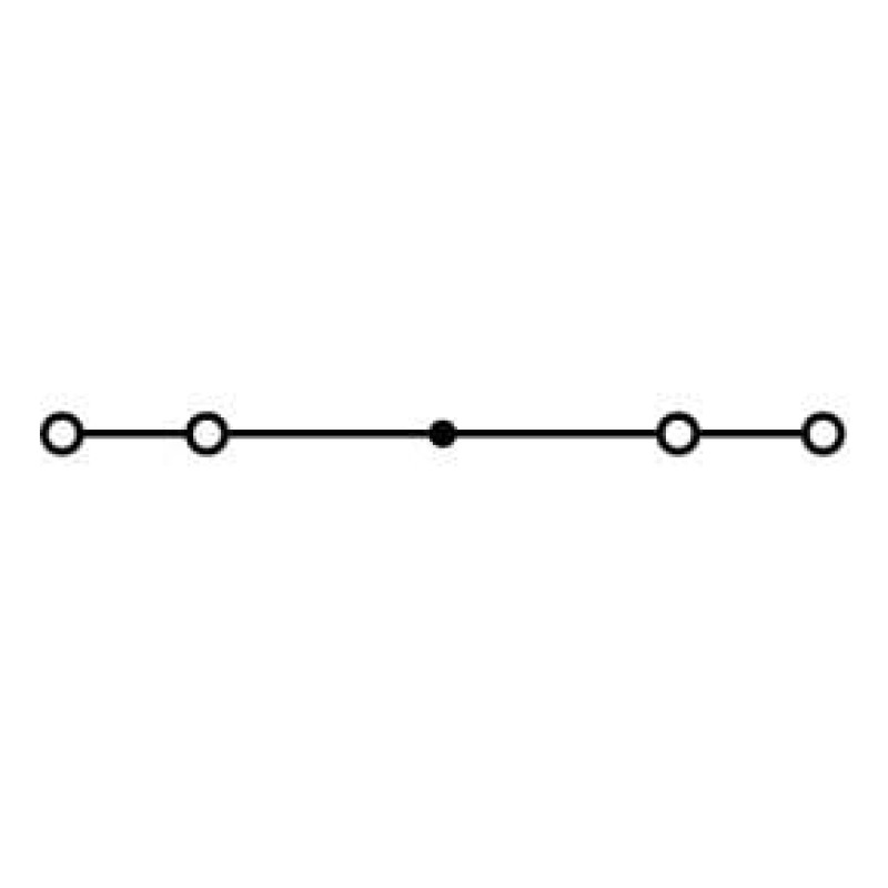 279-835 4-conductor through terminal block;1.5 mm²;center marking;black