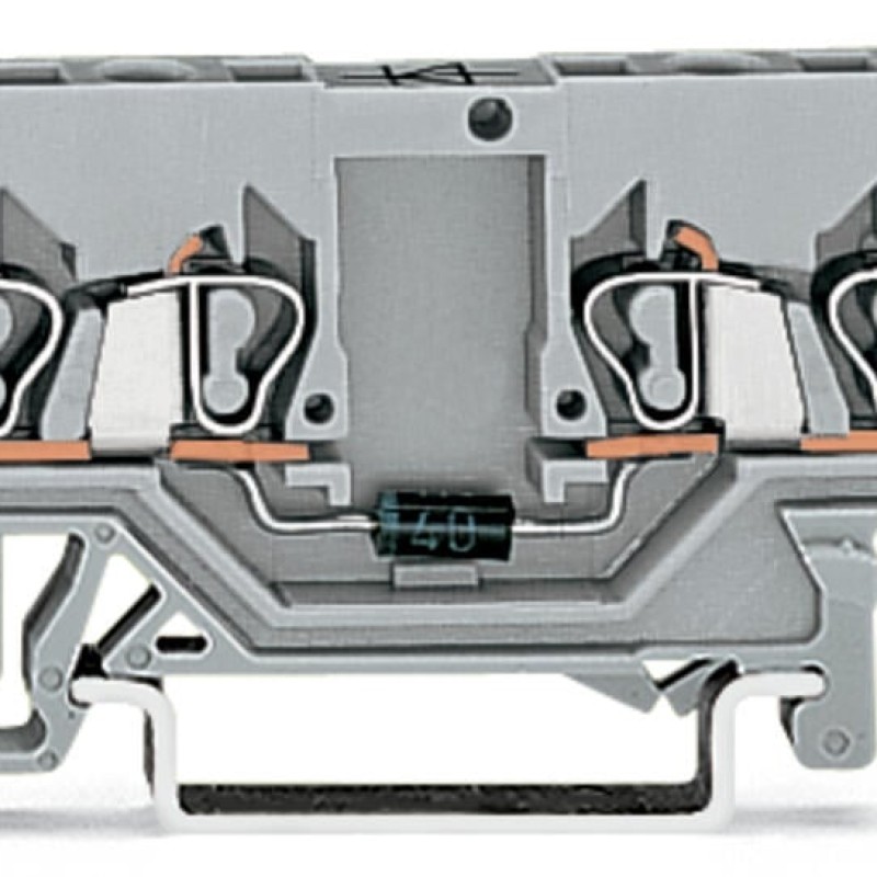 280-623/281-410 Component terminal block;4-conductor;with diode 1N4007;gray